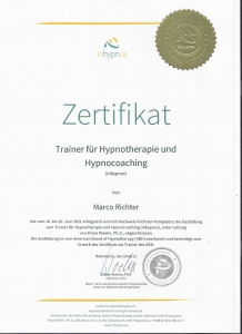Zertifikat Trainer Hypnotherapie